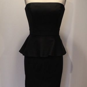 White House Black Market Strapless Black Dress